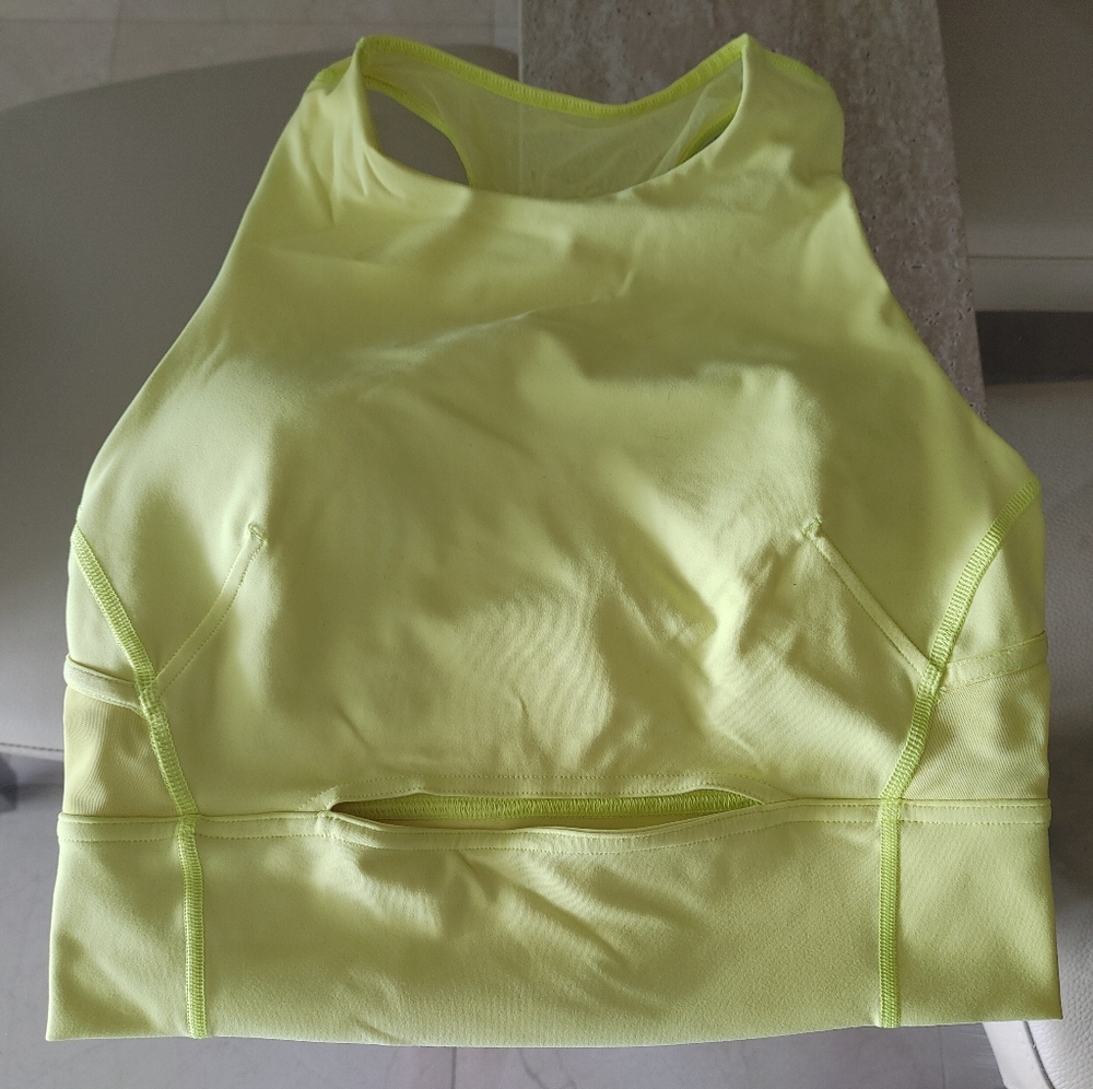 Lululemon Wunder Train Mesh Strap Tank Top - Electric Lemon - Size 6 - Picture 4 of 8